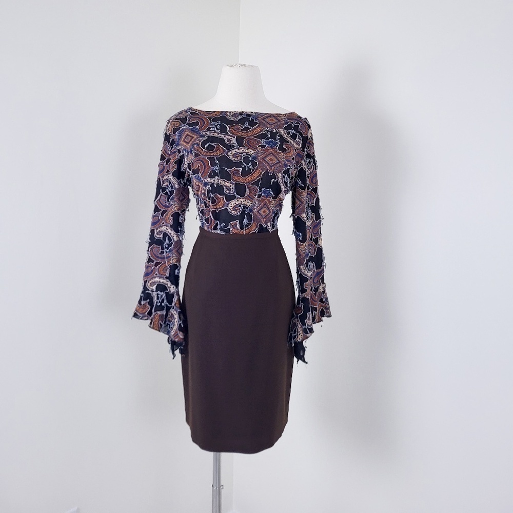 (Free with Purchase) Vintage Wool Pencil Skirt Lined Short Thigh Length - Picture 11 of 12